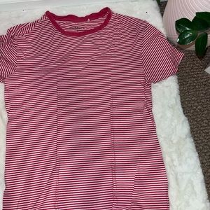 Stripped pink and white t shirt